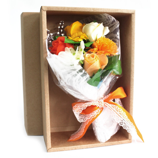 Boxed Hand Soap Flower Bouquet - Various Colours