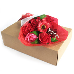 Boxed Hand Soap Flower Bouquet - Various Colours